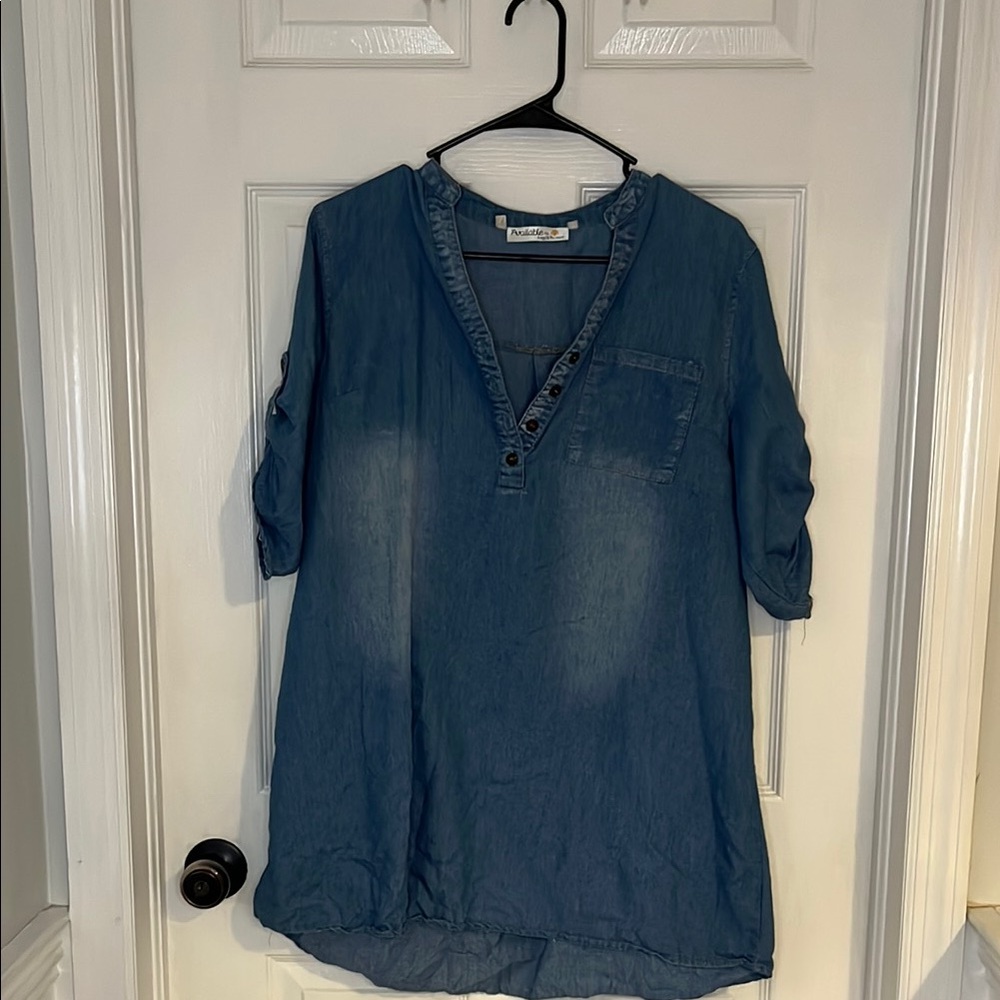 Blue Denim Tunic Dress